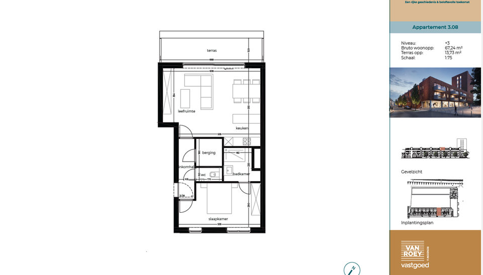Appartement te huur in Deinze