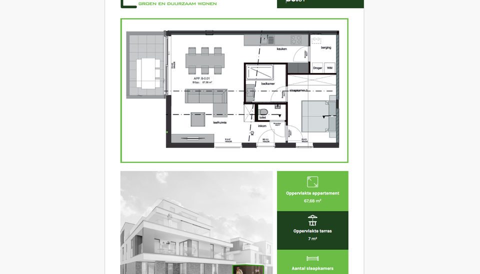 Appartement te huur in Kruisem
