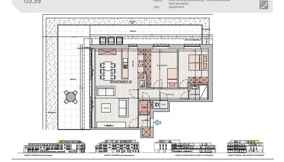 Appartement te huur in Merelbeke