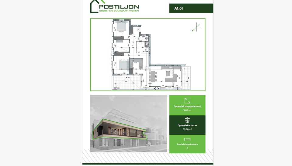 Appartement te koop in Kruisem